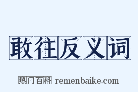 敢往反义词是什么意思的图片